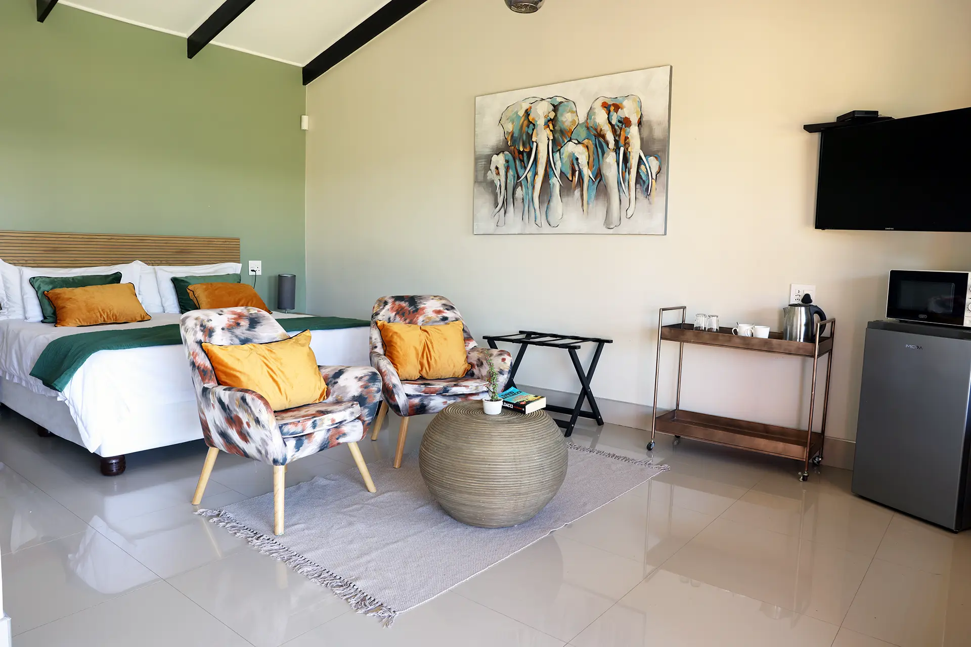 Elegantly refurbished guest room
